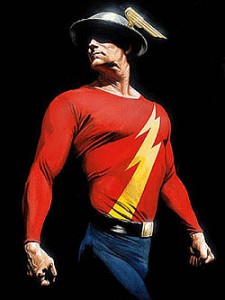 Alex Ross created Flash a fictional comic book superhero  portrayed here by Jay Garrick.